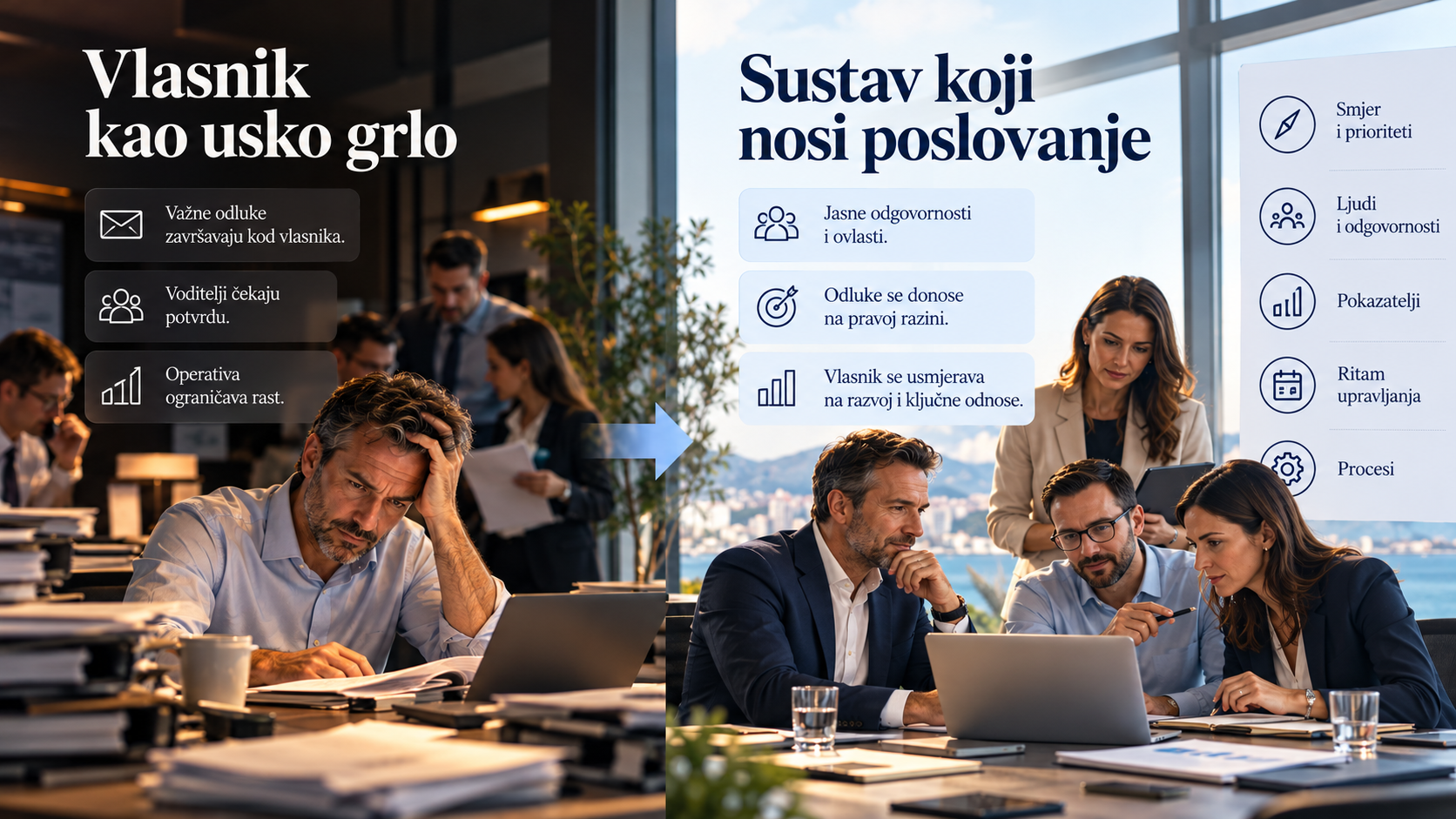 Poslovni sustav upravljanja: kako društvo prestaje ovisiti o vlasniku